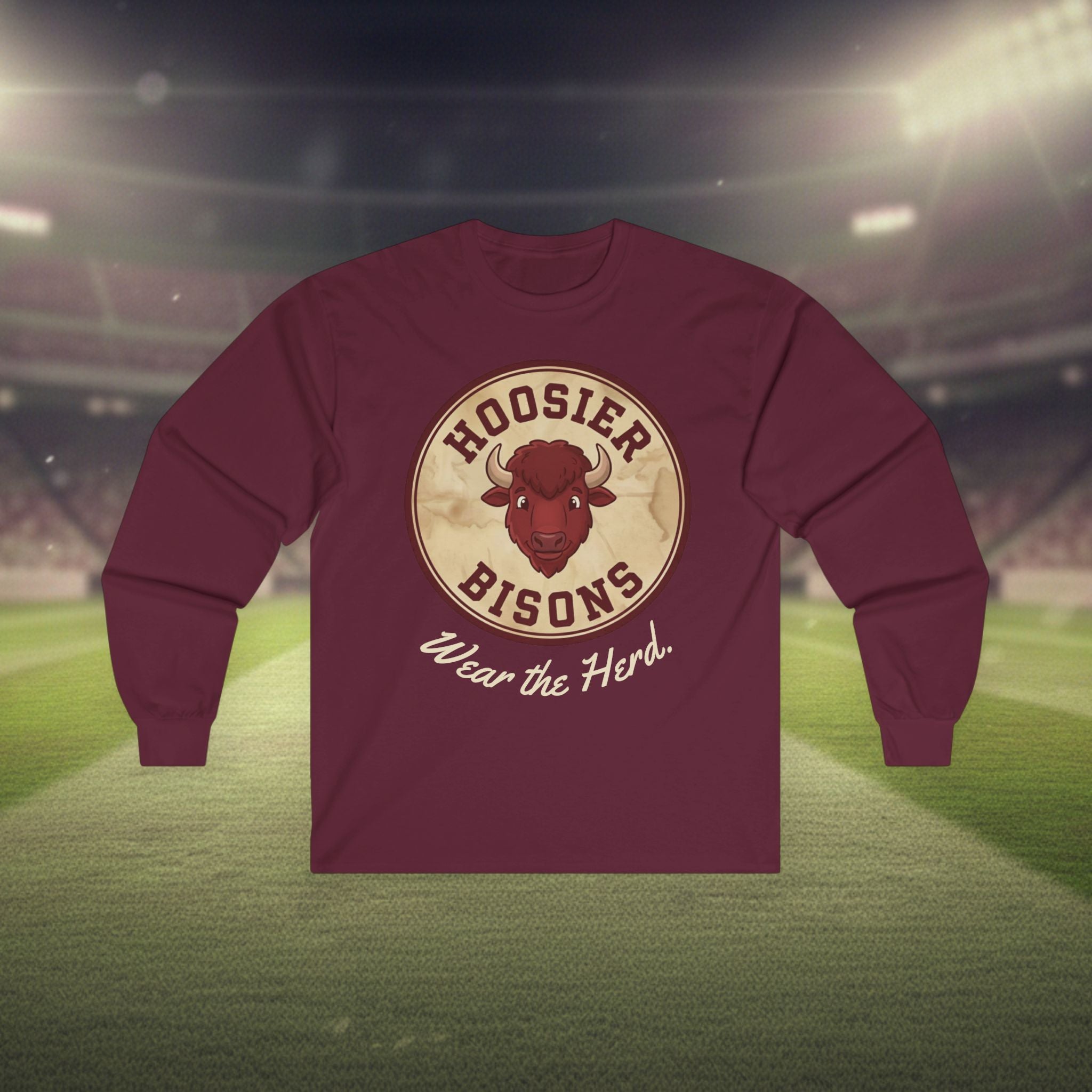 Hoosier Bisons Return Vintage Long Sleeve Tee